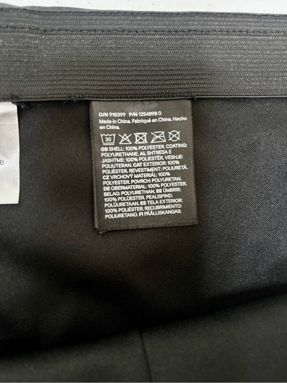 H&M Faux Leather Straight-Leg Pants Black Slit Hem - Picture 7 of 7